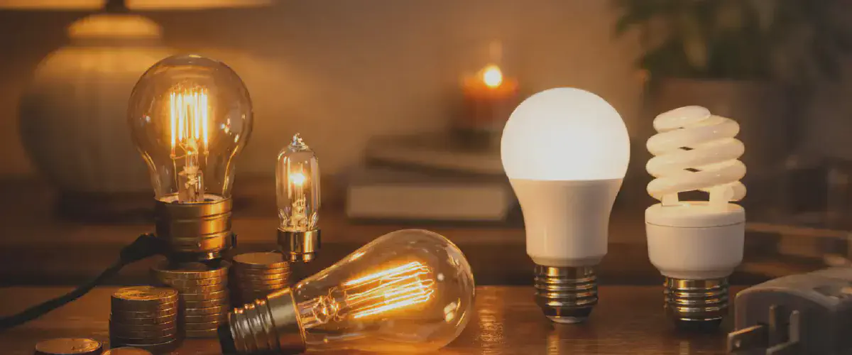 Ampoule et reperes de conversion pour comparer lumens et watts